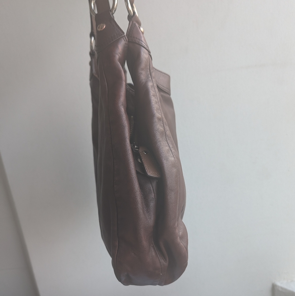 COACH Leather Lynn Soho Purse Hobo Shoulder Bag F 17092 Brown leather - Picture 4 of 16